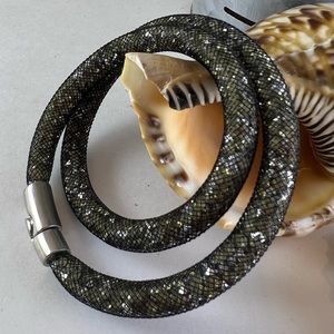Mesh and crystal 2 in 1 (bracelet or choker necklace)